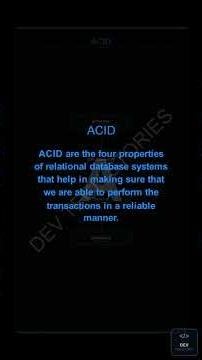 Ace Your DB Interview: ACID Properties EXPLAINED in under 3 minutes