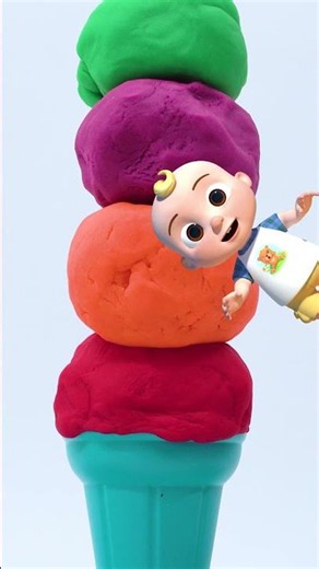 🍦 Colorful Ice Cream Fun with Boba Bear! 🌈🐻 Learn Colors #Shorts