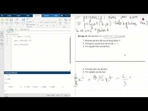 Matlab: Biểu diễn đa thức bằng vector
