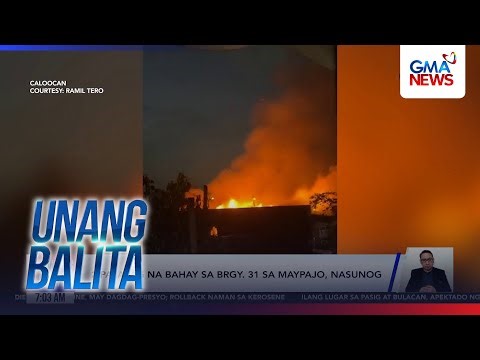 2 palapag na bahay sa Brgy. 31 sa Maypajo, nasunog | Unang Balita