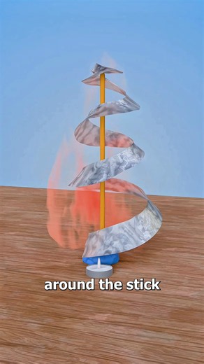 How A Candle Makes Foil Spin #shorts #viral #experiment @MasterPlan_1 Master Plan