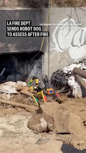 LA Fire Dept sends robot dog to assess after fire