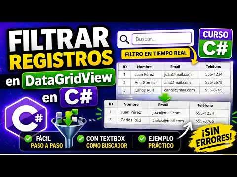 Searching and filtering records in C# | How to filter records in a DataGridView in C# (EASY)