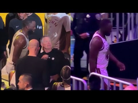 Draymond and Steve Kerr get heated during timeout and Draymond walks off to locker room