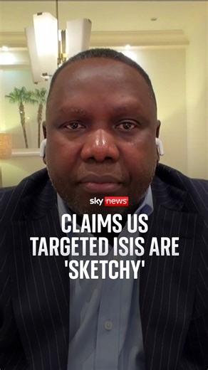 This is sketchy': Nigerian presidential adviser tells Sky News he isn't sure who US targeted in strikes, despite Donald Trump claiming to hit "ISIS terrorist scum". The US launched strikes in northwestern Nigeria overnight - in cooperation with Abuja. Click the link to read more: https://trib.al/UVUw3KJ | Sky News