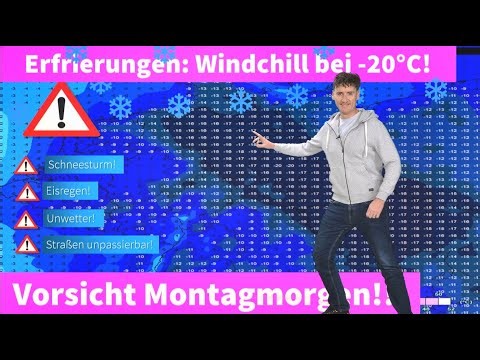Erfrierungen drohen: Windchill drückt Temperatur auf –16 °C! Jetzt Starkschneefall im Süden!