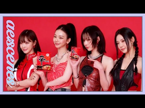[ae:scenes] 세상을 신라면으로 물들이는 중…❤️ | 에스파 신라면 비하인드 (aespa Shin Ramyun Behind)