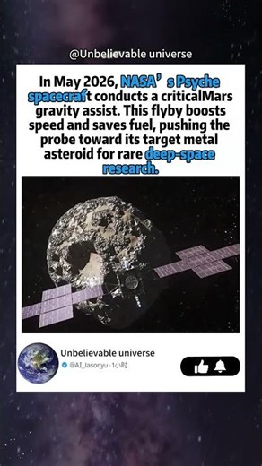 NASA’s Psyche gains Mars gravity assist to explore metal asteroid.#NASA #PsycheMission