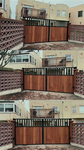Automatic Swing Gate (iron+wood)
