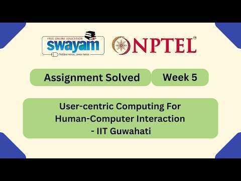 User centric Computing For Human Computer Interaction Week 5 | NPTEL ANSWERS 2026 #nptel #myswayam