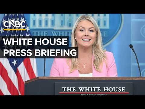 LIVE: White House press secretary Karoline Leavitt holds a briefing with reporters — 7/23/2026