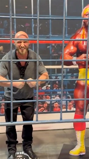 Nick Hogan gets a first look at the Hulk Hogan exhibit at WWE World! 🔥