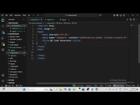 OR Code scanner using html css javascript @helloworld_institute