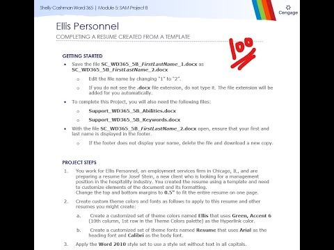 Shelly Cashman Word 365 | Module 5: SAM Project B