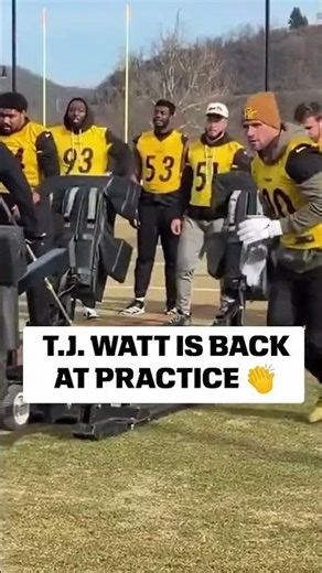 T.J. is back two weeks after needing surgery to repair a partially punctured lung 🙌 (via @bepryor/X)