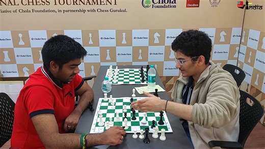 In the 2nd round of Chola Chess GM Norm Round Robin tournament in Chennai, IM Harsh Suresh made a draw against IM Akshay Borgaonkar in a complex battle. Watch their post-game analysis session in full - this is how two Masters speak after their game! #chess #chessbaseindia #cholachess | ChessBase India