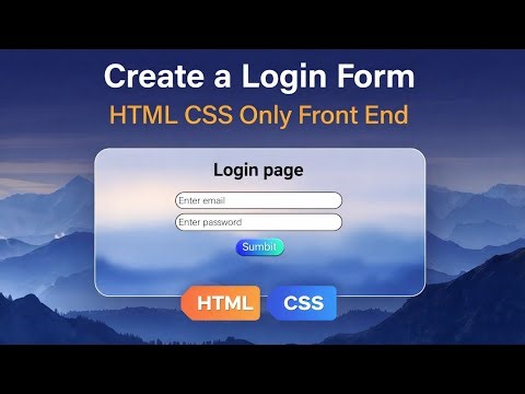 Login Page UI Design with HTML & CSS | No Talking | Front End