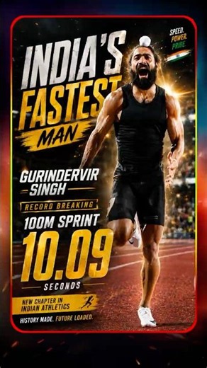INDIA’S FASTEST MAN 🇮🇳⚡GURINDERVIR SINGH | Gurindervir Singh #IndianAthletics