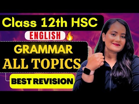 ENGLISH FINAL REVISION |GRAMMAR| Class 12th HSC Boards| @naazacademyofficial