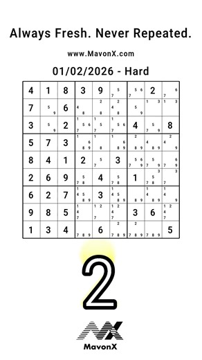 MavonX's Hard Sudoku: Exclusive Region #6