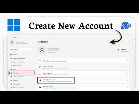 How to create a new user account in Windows 11