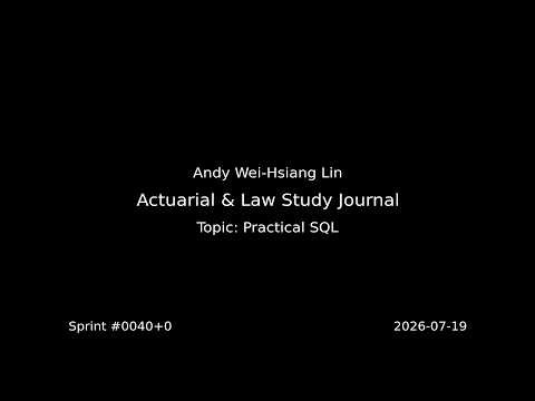2026-07-19 | Practical SQL