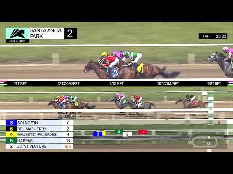 Mighty Kai wins Race 2 on Friday, October 2nd at Santa Anita Park