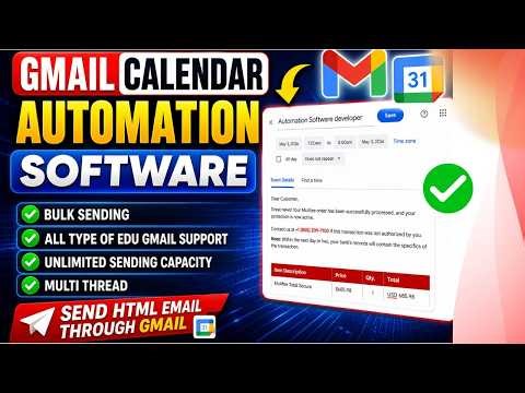 Send Bulk Emails via Gmail Calendar | Bulk Email Sending HTML Plain Text Guide