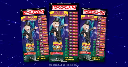 Chapel Hill man wins $1 million jackpot from Monopoly scratch-off