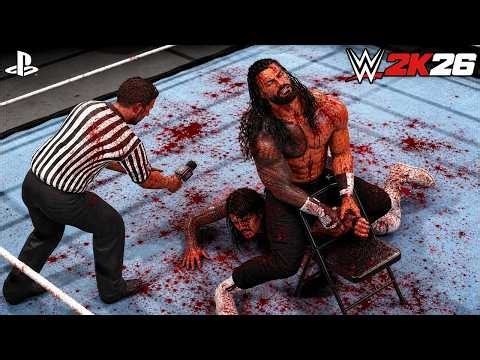 WWE 2K26 - Roman Reigns vs Dominik Mysterio: Brutal Extreme Match at Wrestlemania 42 | PS5™ Pro