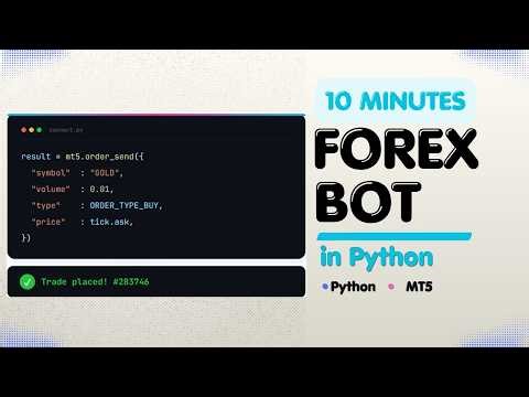 I Built a Forex Trading Bot with Python & MT5 in 15 Minutes |2026| Beginner Tutorial #forex #python