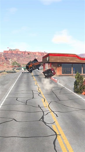 Realistic Highway Car Crashes #781