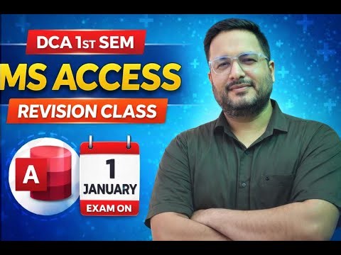 📚DCA 1st SEM | MS Access Complete Unit 1 To 5 | #dca #tomarsir