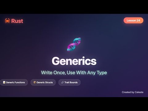 Rust Generics Tutorial - Write Once, Use With Any Type | Rust for Beginners #24