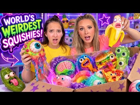 We bought the worlds WEIRDEST SQUISHIES 🫣.. #satisfying #squishy #trending #viral #unboxing #amazon