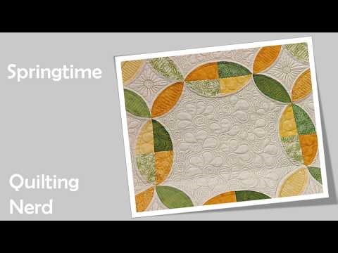 My wonderful table runner project – sunny and uplifting free motion quilting