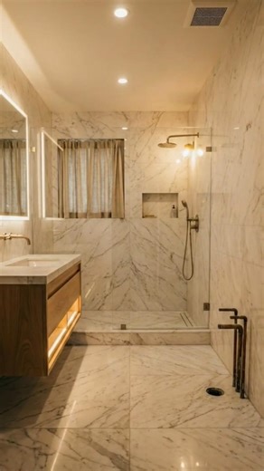 Luxury Spa Bathroom Makeover 🧖‍♀️ | Дизайн Ванной #shorts #bathroommakeover #ремонт