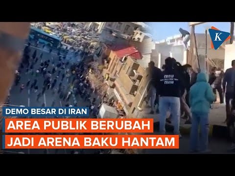 Situasi Iran Kian Mencekam akibat Demo Besar, Jalanan Bak Medan Perang