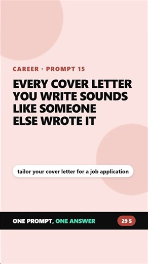 A cover letter that still sounds like you