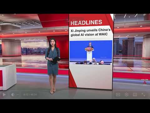 Xi Jinping unveils China's global AI vision at Shanghai conference | East Asia Tonight 17 July 2026