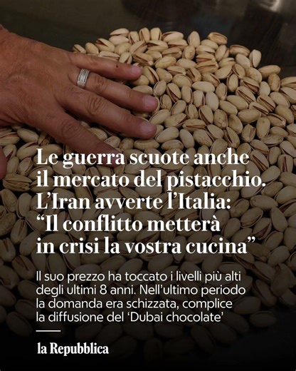 Le guerra scuote anche il mercato del pistacchio