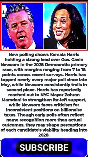 Gavin Newsom Suffers Major Setback As Kamala Harris Pulls Away