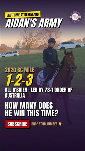 Aidan’s Army Has Landed at Keeneland #BreedersCup