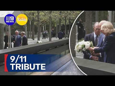 The King and Queen pay respects ahead of 9/11 anniversary in NYC | 9 News Australia