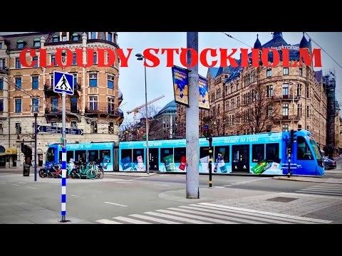 Cloudy Stockholm Walk 4K 🇸🇪 | Strandvägen to Berzelii Park