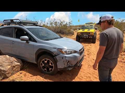 This Subaru Hit One Rock… and Got Stranded!
