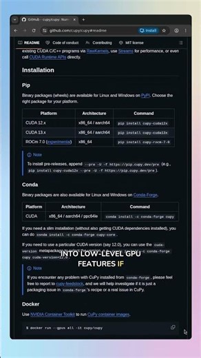 CuPy: Run NumPy & SciPy on GPU Instantly (Free Open Source)