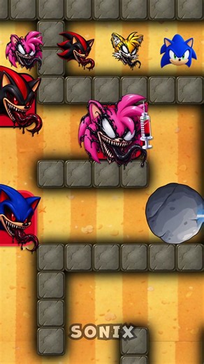 Sonic Maze Challenge: Who Wins the Race? PART 14 #sonic #shorts