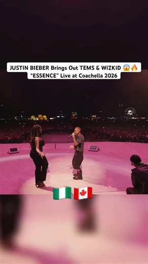 COACHELLA 2026 😱 JUSTIN BIEBER brings out TEMS & WIZKID for ESSENCE 🔥 (Live Performance)
