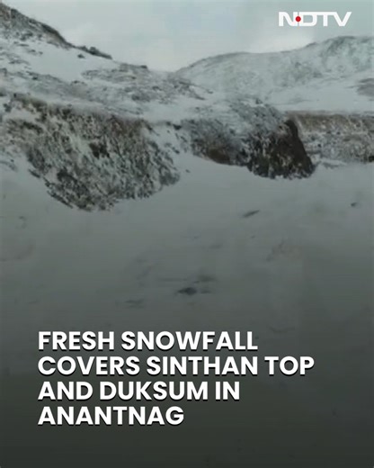 📍Jammu And Kashmir | Fresh snowfall covers Sinthan Top and Duksum in Anantnag | NDTV